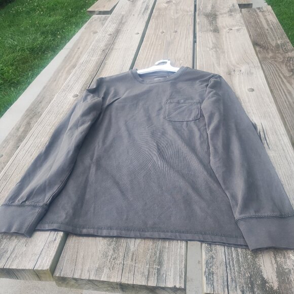 Men's Good fellow & Co M Earth Tone Gray Long Sleeve PocketT-shirt - Picture 1 of 6